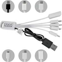 Eaxus 5in1 USB 2.0 Ladekbael mit Mini, Micro USB Stecker, Typ C, 8-pin, Kupplung Ladekabel Eaxus 5in1 USB 2.0 Ladekbael mit Mini, Micro USB Stecker, Typ C, 8-pin, Kupplung Ladekabel