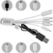 Eaxus 5in1 USB 2.0 Ladekbael mit Mini, Micro USB Stecker, Typ C, 8-pin, Kupplung Ladekabel Eaxus 5in1 USB 2.0 Ladekbael mit Mini, Micro USB Stecker, Typ C, 8-pin, Kupplung Ladekabel