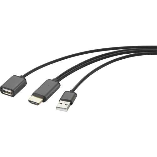 Renkforce RF-4700672 USB / HDMI Adapterkabel Schwarz mit Streaming-Funktion 2.00m