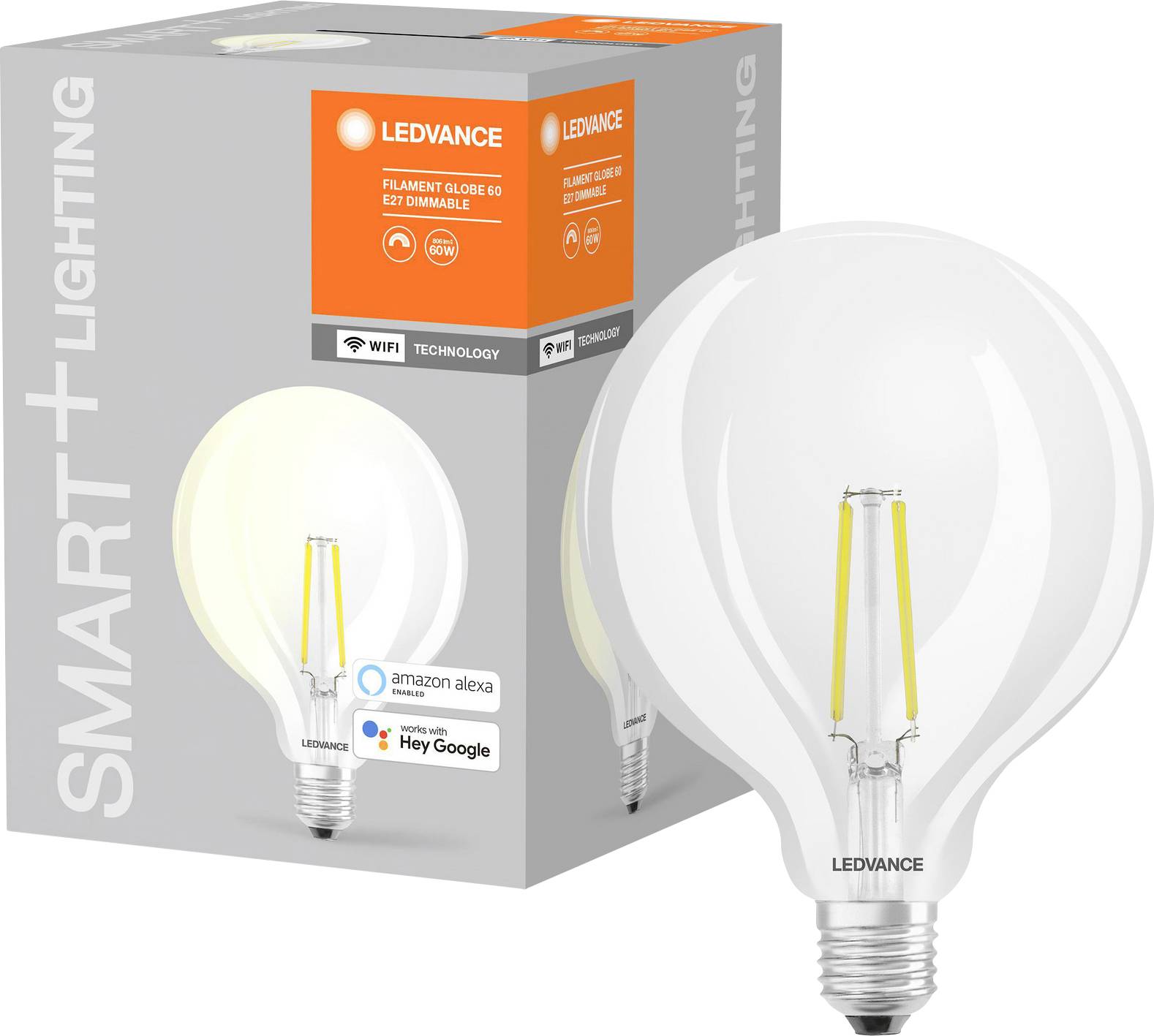 LEDVANCE SMART+ EEK: E (A - G) SMART+ Filament Globe E27 6W Warmweiß