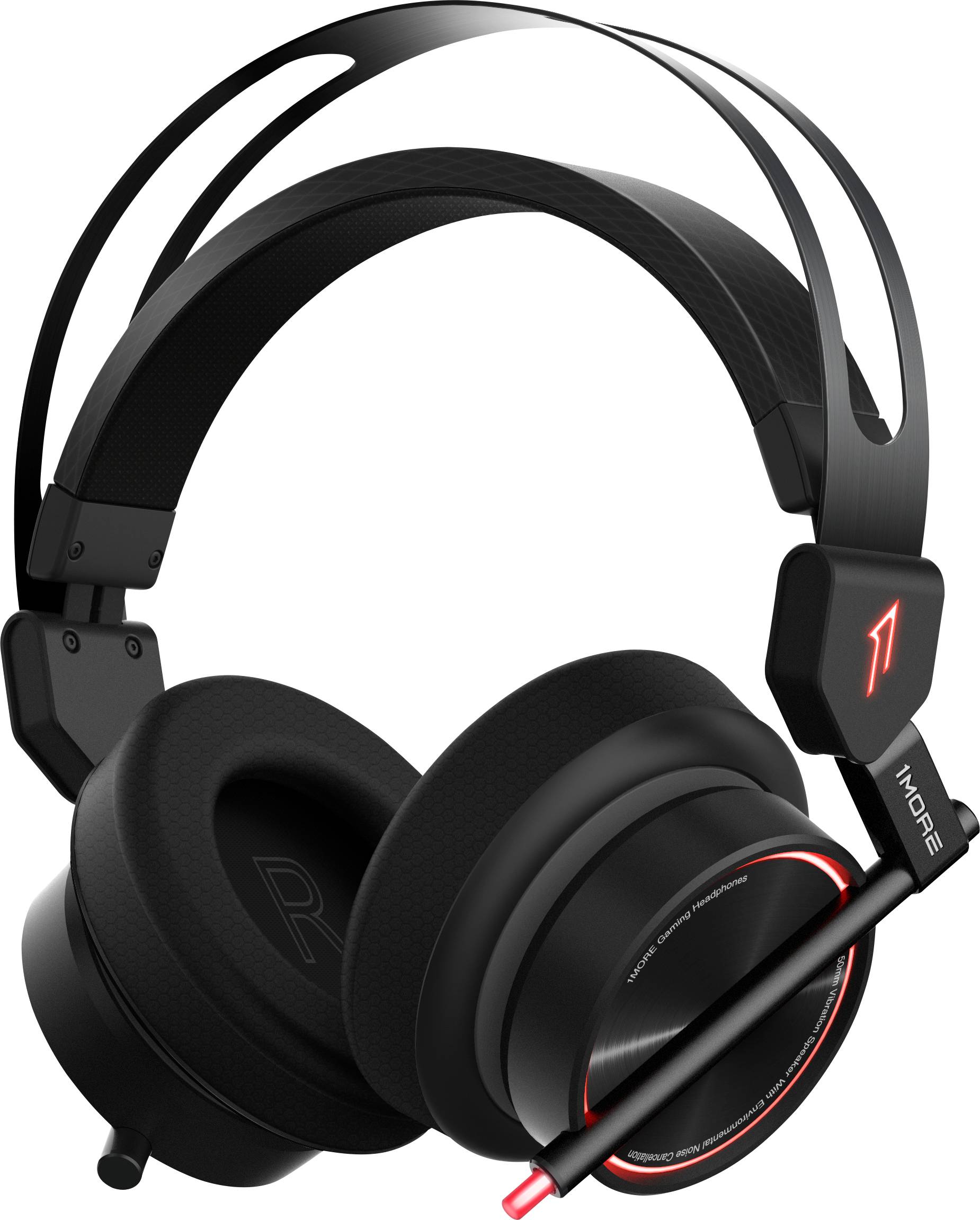 1more H1005 Over Ear Headset kabelgebunden 7.1 Surround Schwarz Mikrofon-Rauschunterdrückung, Noise Cancelling Gaming