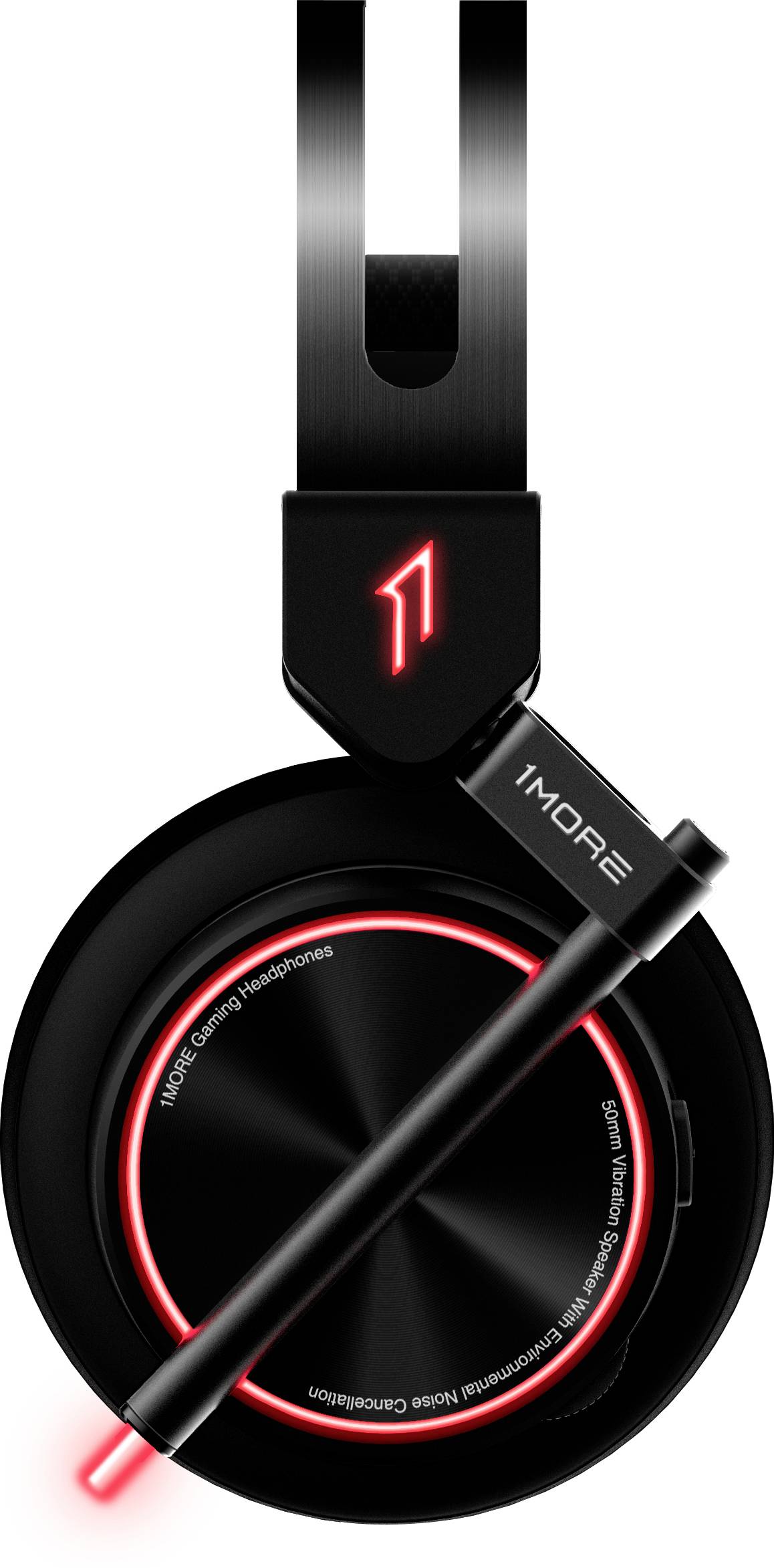 1more H1005 Over Ear Headset kabelgebunden 7.1 Surround Schwarz Mikrofon-Rauschunterdrückung, Noise Cancelling Gaming