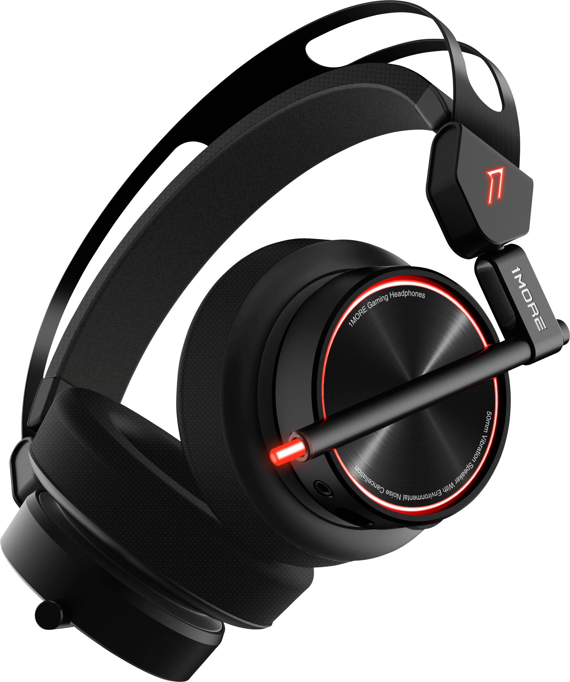 1more H1005 Over Ear Headset kabelgebunden 7.1 Surround Schwarz Mikrofon-Rauschunterdrückung, Noise Cancelling Gaming