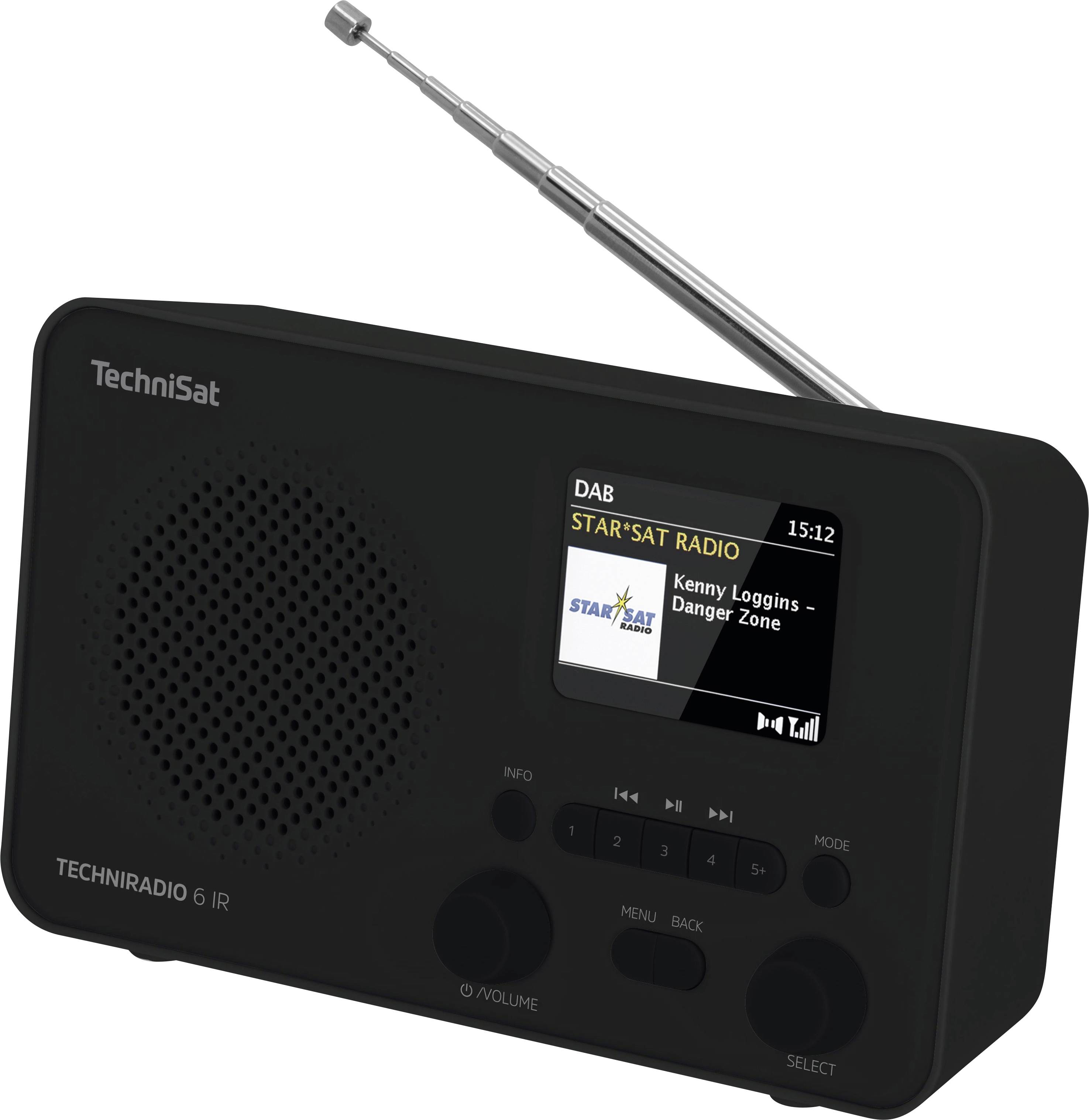 TechniSat TECHNIRADIO 6 IR Internet Tischradio Internet, DAB+, UKW Bluetooth®, WLAN, Internetradio Weckfunktion Schwarz