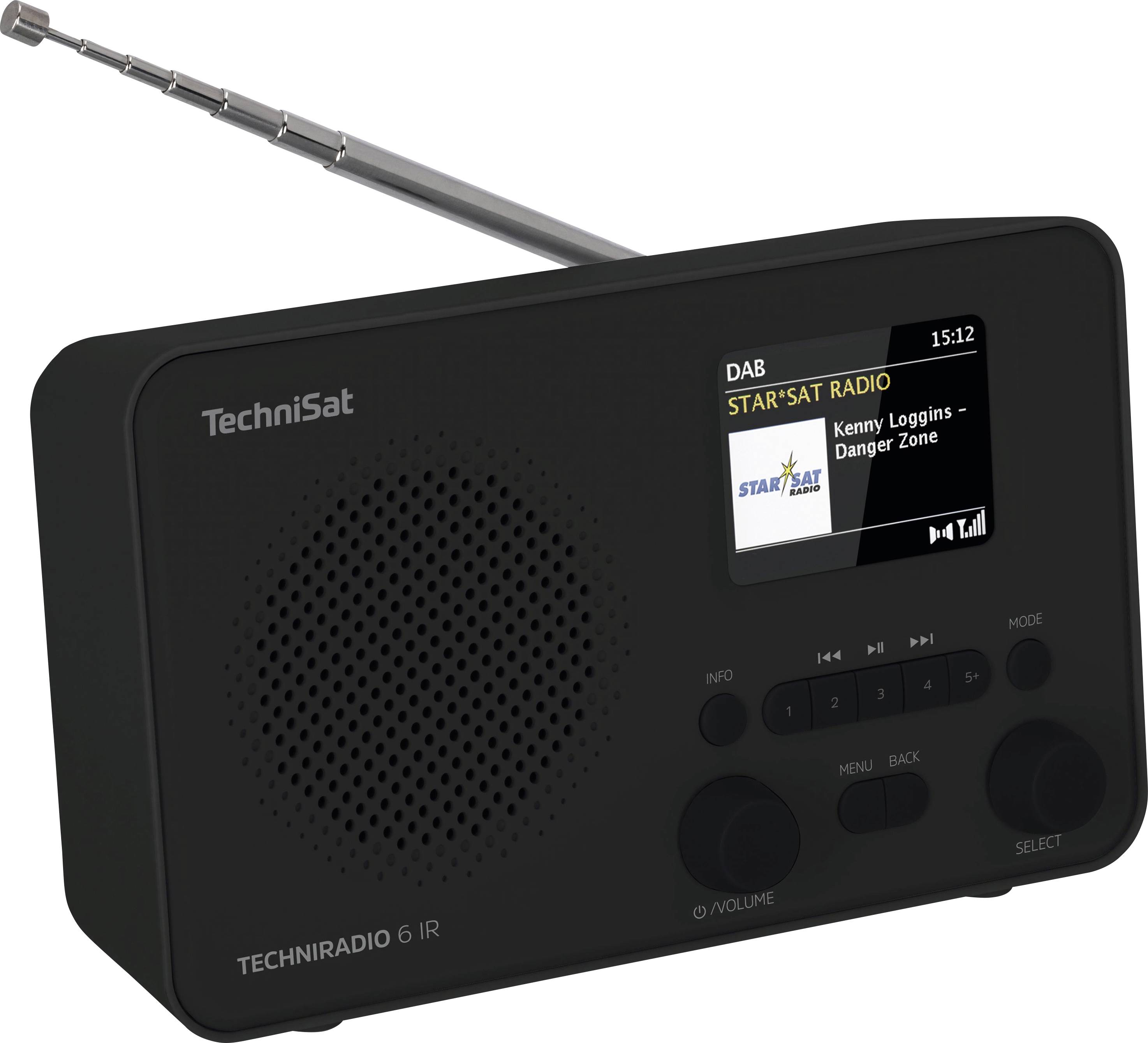 TechniSat TECHNIRADIO 6 IR Internet Tischradio Internet, DAB+, UKW Bluetooth®, WLAN, Internetradio Weckfunktion Schwarz