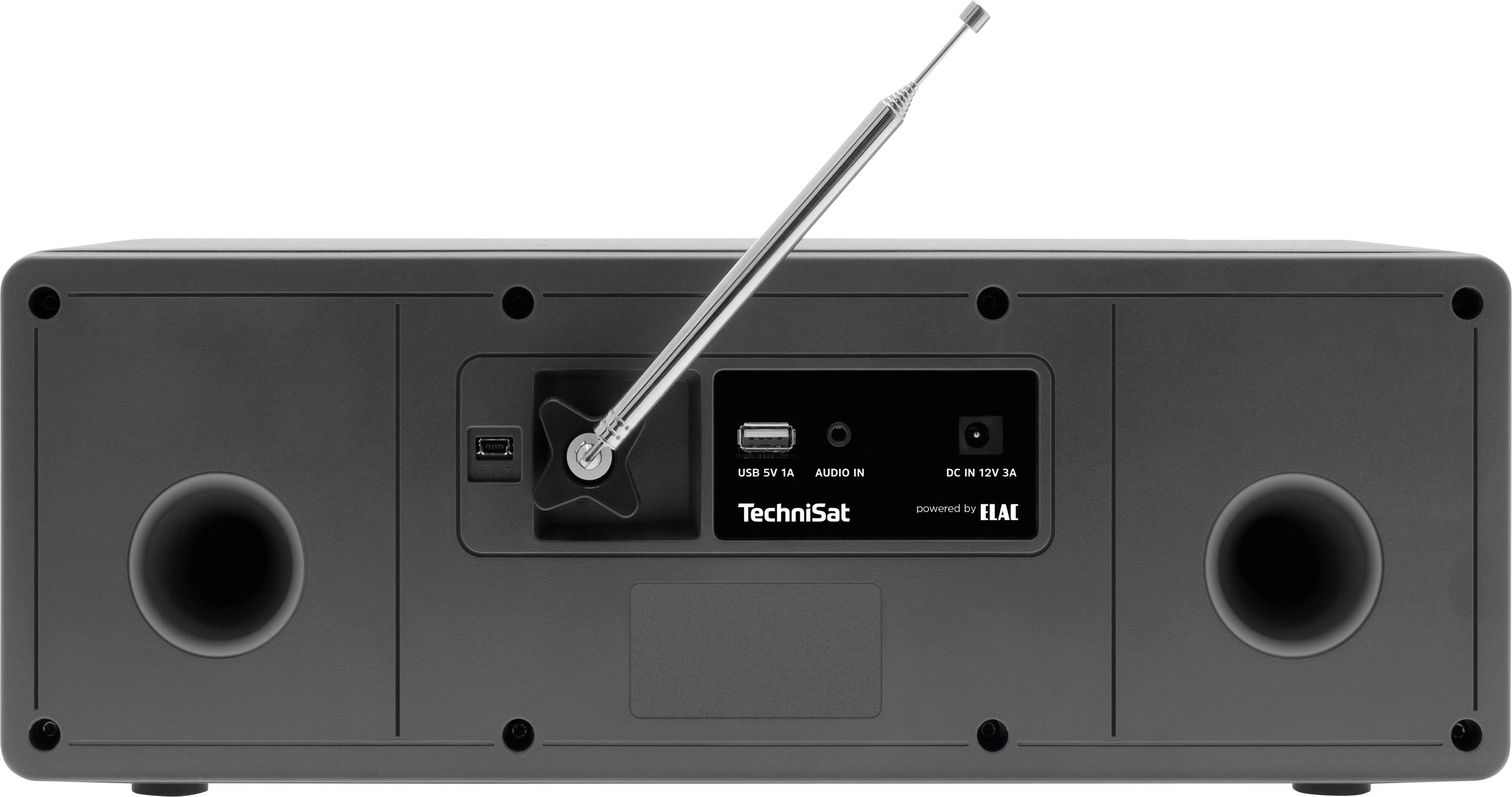 TechniSat DIGITRADIO 3 VOICE Tischradio DAB+, UKW AUX, CD, USB Akku-Ladefunktion, Barrierefrei, Inkl. Fernbedienung, Weckfunktion Schwarz