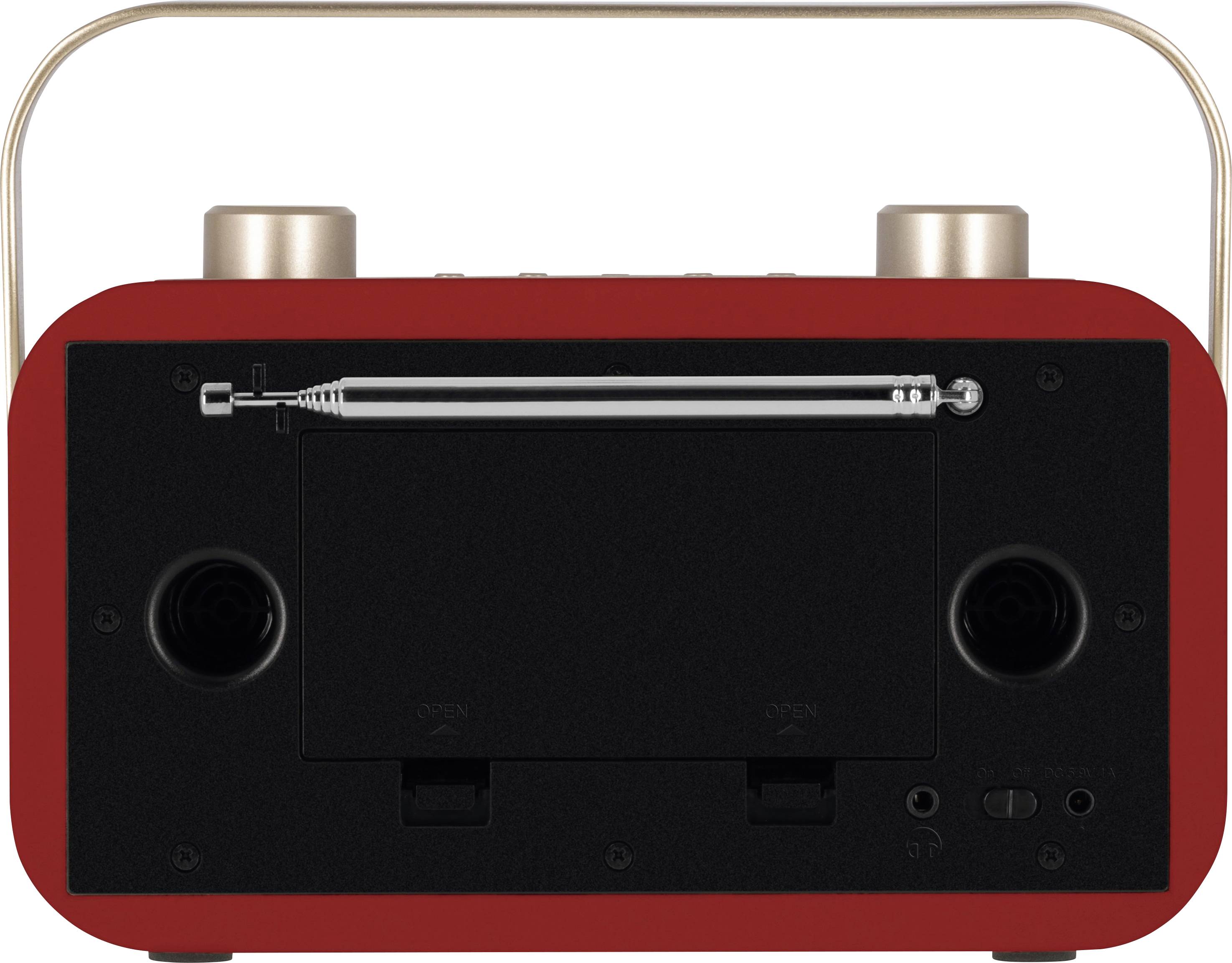 Nordmende Transita 30 Tischradio DAB+, UKW Bluetooth®, DAB+, UKW Weckfunktion Rot