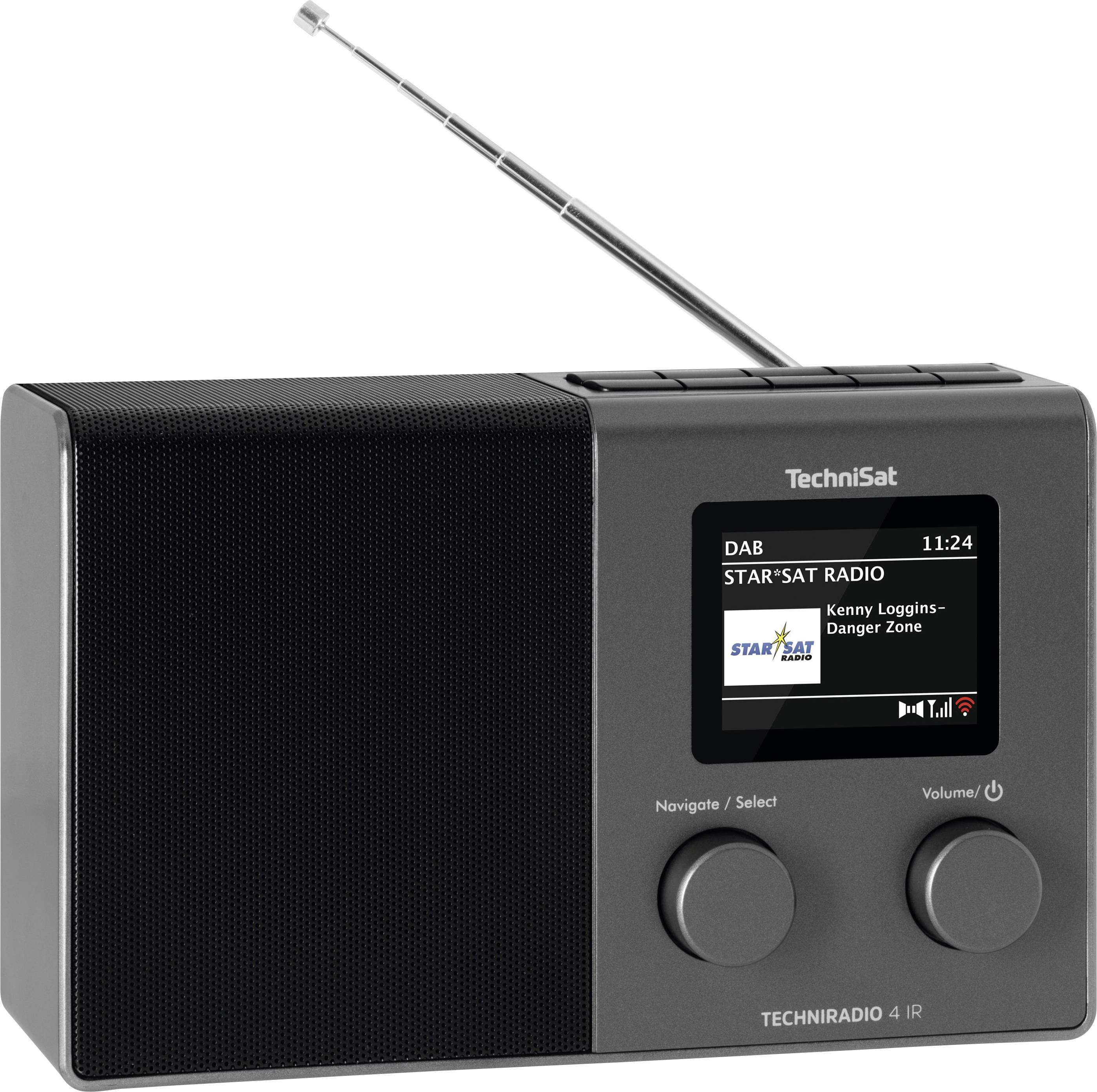 TechniSat Techniradio 4 IR Internet Tischradio Internet, DAB+, UKW WLAN, Internetradio Weckfunktion Schwarz/Silber