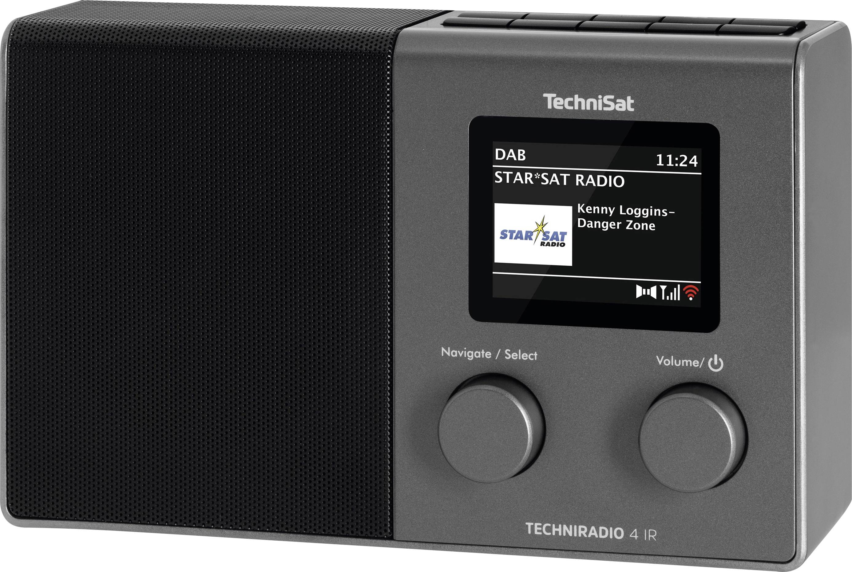 TechniSat Techniradio 4 IR Internet Tischradio Internet, DAB+, UKW WLAN, Internetradio Weckfunktion Schwarz/Silber