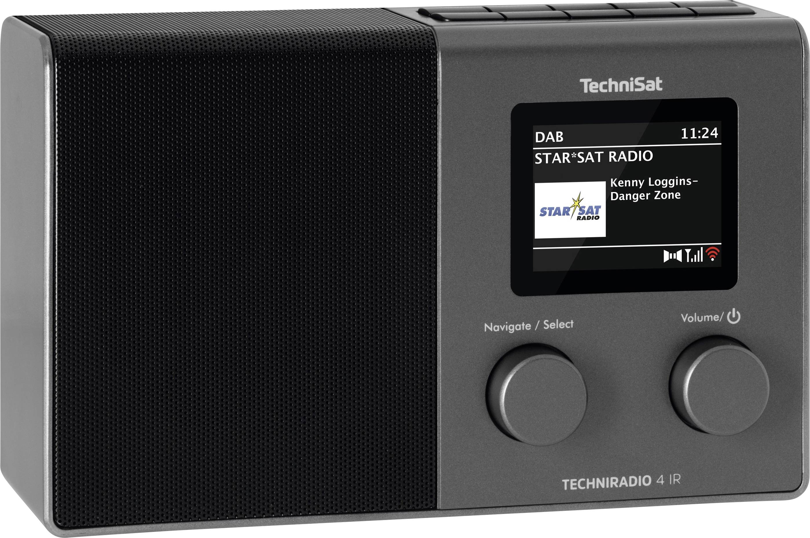 TechniSat Techniradio 4 IR Internet Tischradio Internet, DAB+, UKW WLAN, Internetradio Weckfunktion Schwarz/Silber