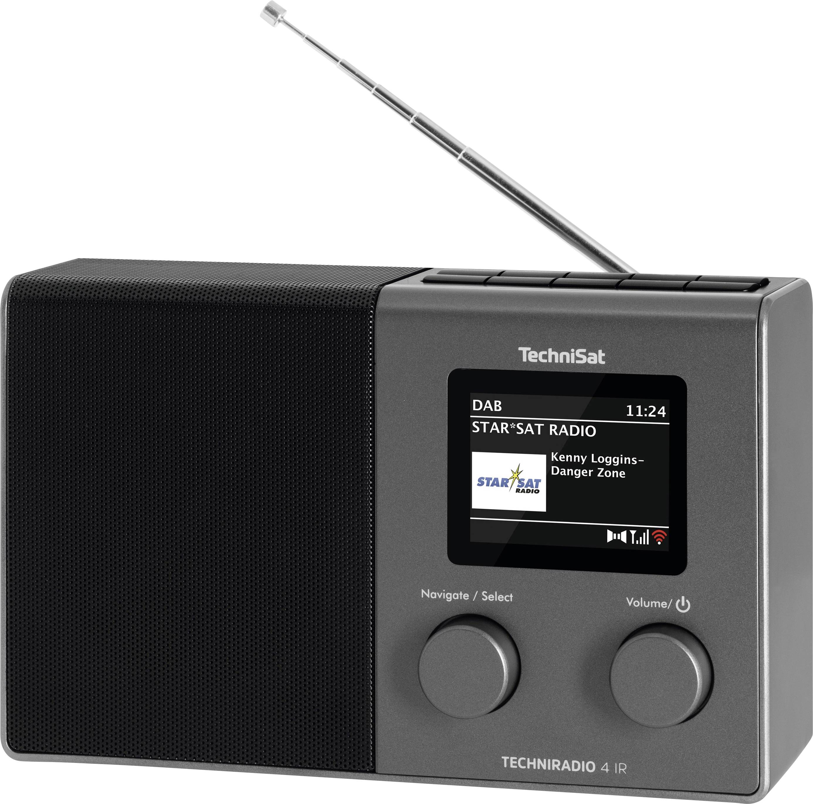 TechniSat Techniradio 4 IR Internet Tischradio Internet, DAB+, UKW WLAN, Internetradio Weckfunktion Schwarz/Silber