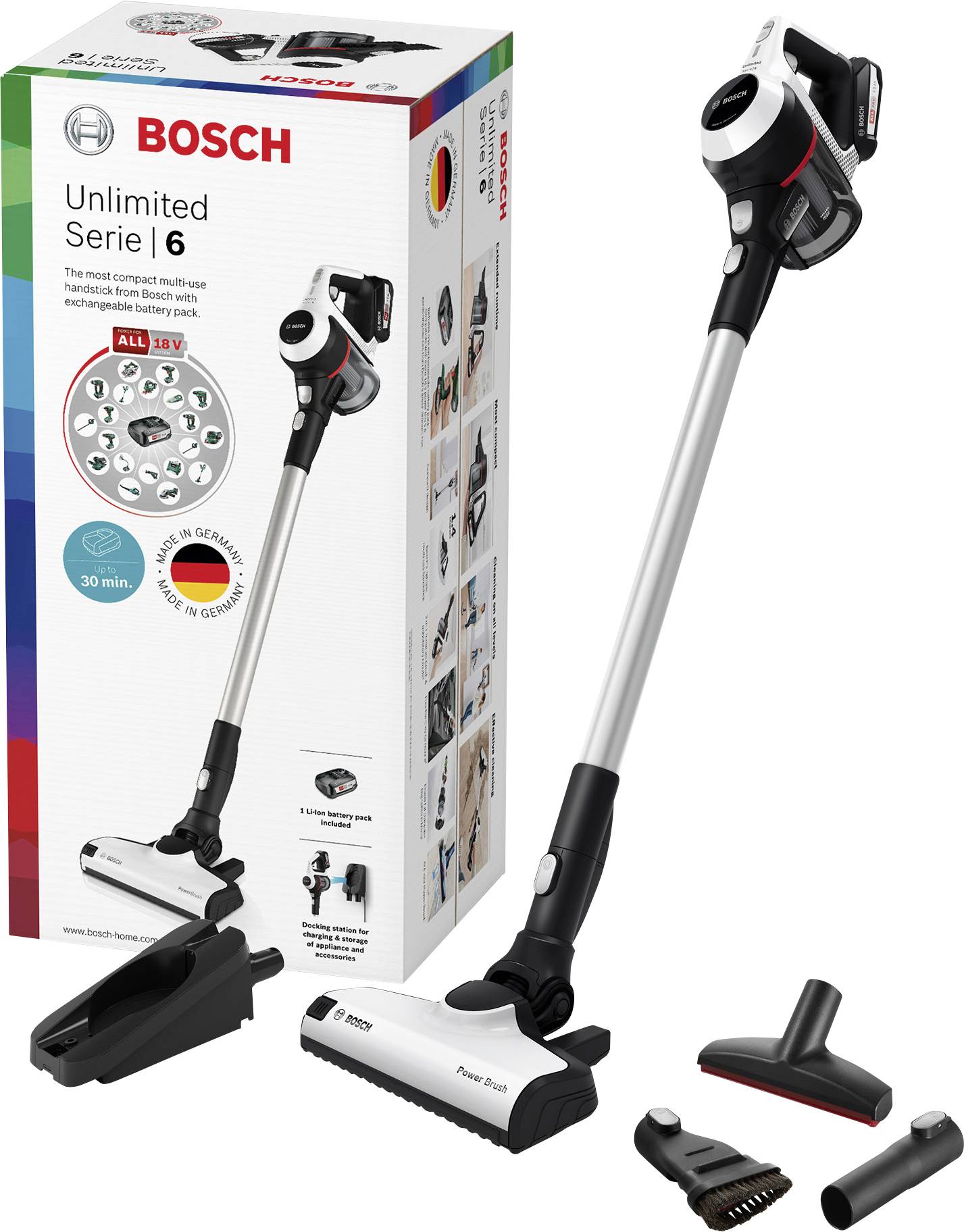Bosch Home and Garden Unlimited Series 6 Akku-Handstaubsauger   inkl. Akku