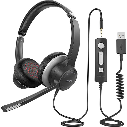 Mipow HC6 Computer On Ear Headset kabelgebunden Stereo Schwarz Mikrofon-Rauschunterdrückung Lautstärkeregelung