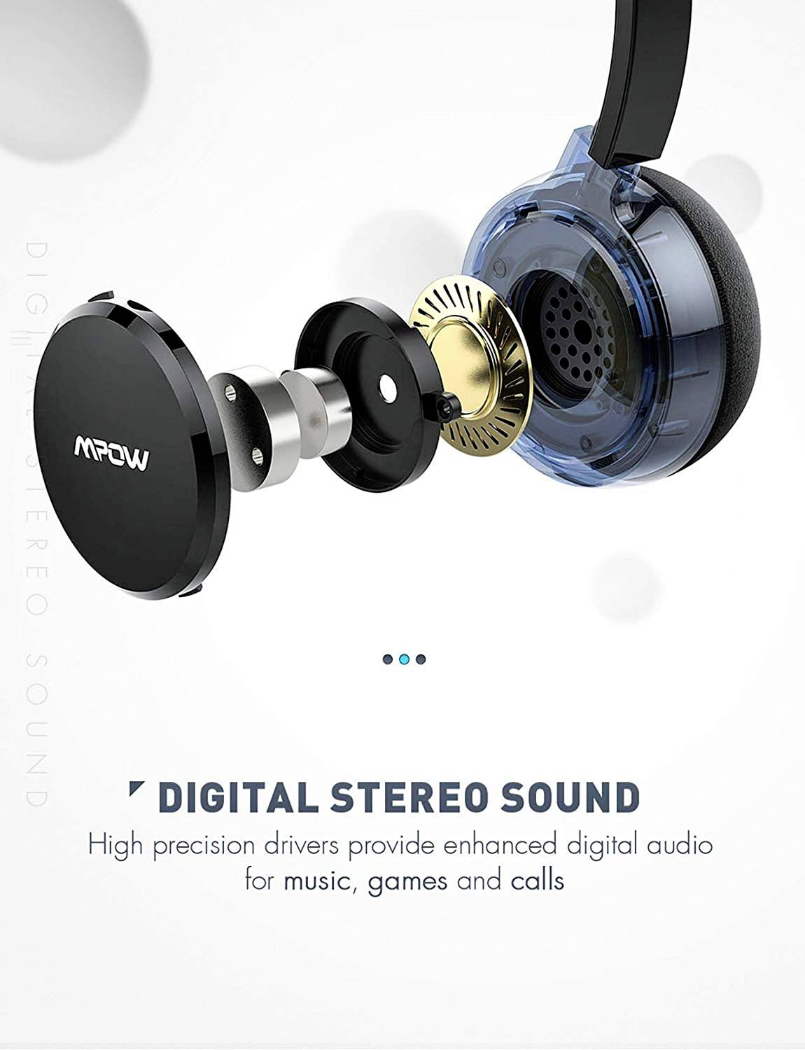 Mipow 071 Computer On Ear Headset kabelgebunden Stereo Weiß Mikrofon-Rauschunterdrückung Lautstärkeregelung