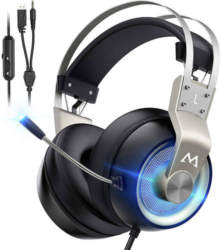 Mipow EG3 Pro Gaming Headset 3.5mm Klinke, USB schnurgebunden, Stereo Over Ear Schwarz