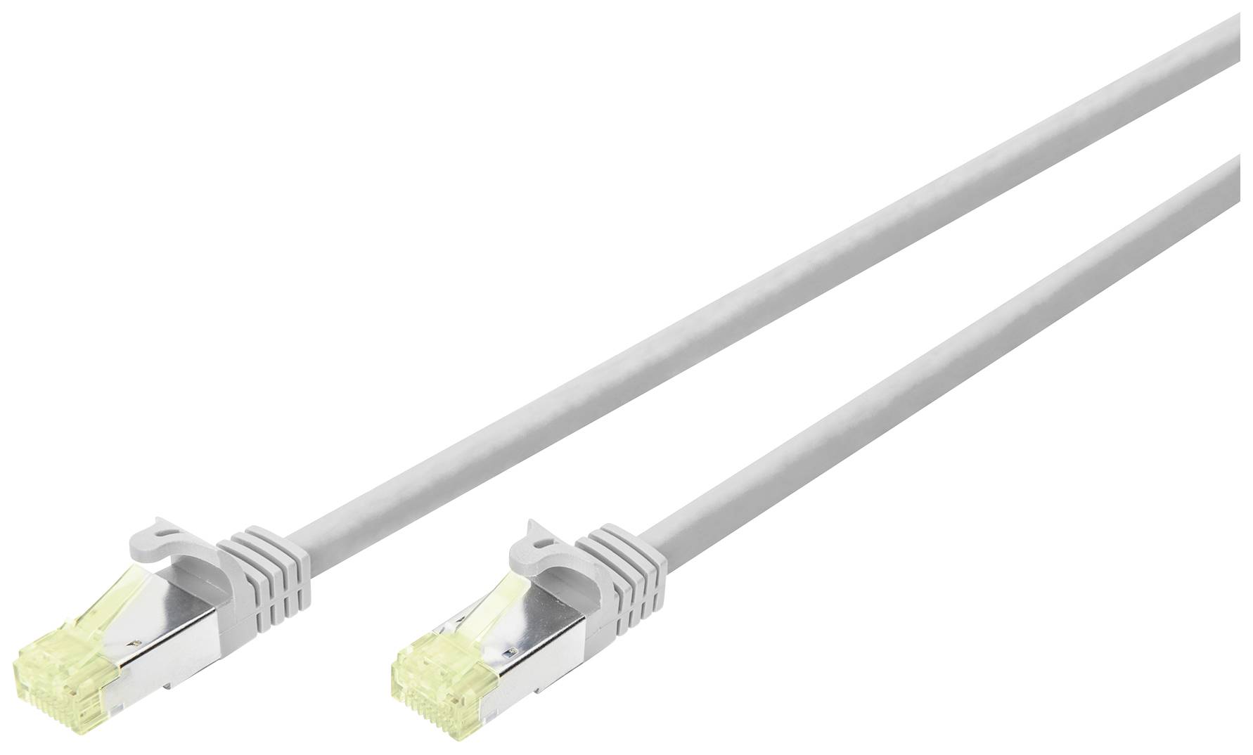 Digitus DK-1644-A-030CL RJ45 Netzwerkkabel, Patchkabel CAT 6a S/FTP 3.00 m Grau Geschirmt, Halogenfrei, doppelt geschirmt 1 St.