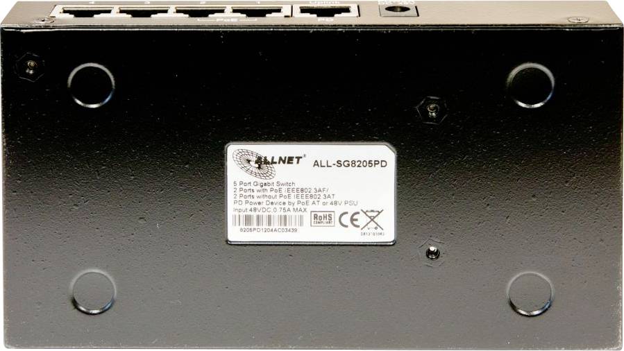 Allnet ALL-SG8205PD Netzwerk Switch ALL-SG8205PD 4+1 Port PoE-Funktion