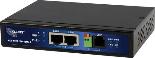 Allnet ALL-MC115PVDSL2 Netzwerk über 2-Drahtleitung Slave-Modem VDSL Reichweite (max.): 1 km 100MBi