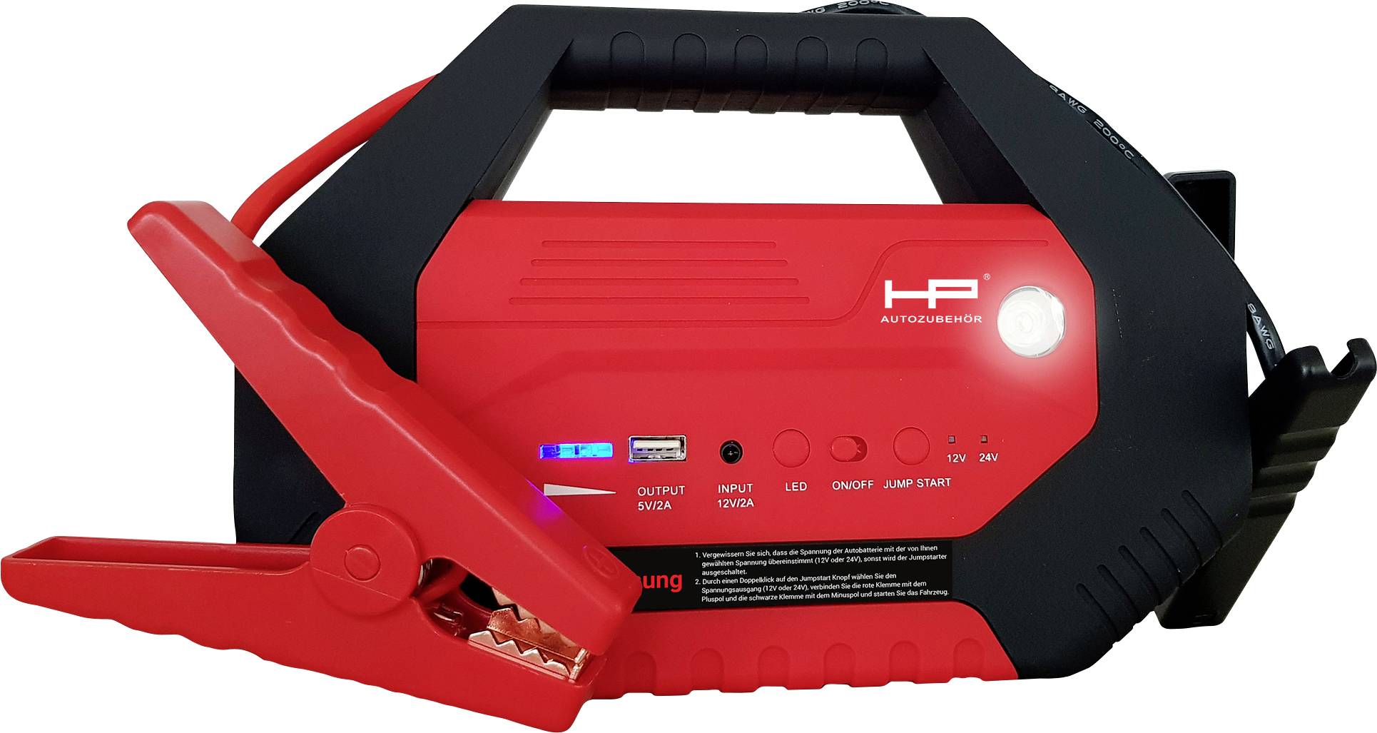 HP Autozubehör Power Pack 1000A 24Ah 12/24V Powerstation ohne Laderegler