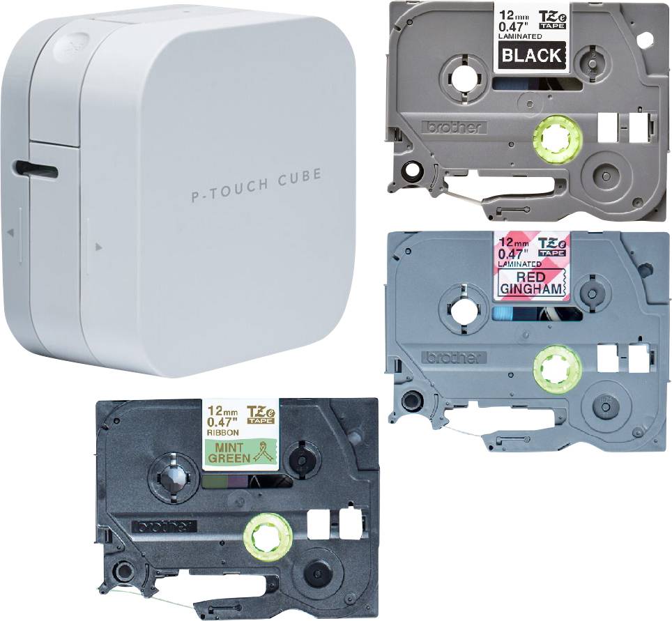 Brother P-TOUCH P300BTR + 3xTZExxx Beschriftungsgerät Geeignet für Schriftband: TZe 3.5 mm, 6 mm, 9 mm, 12 mm