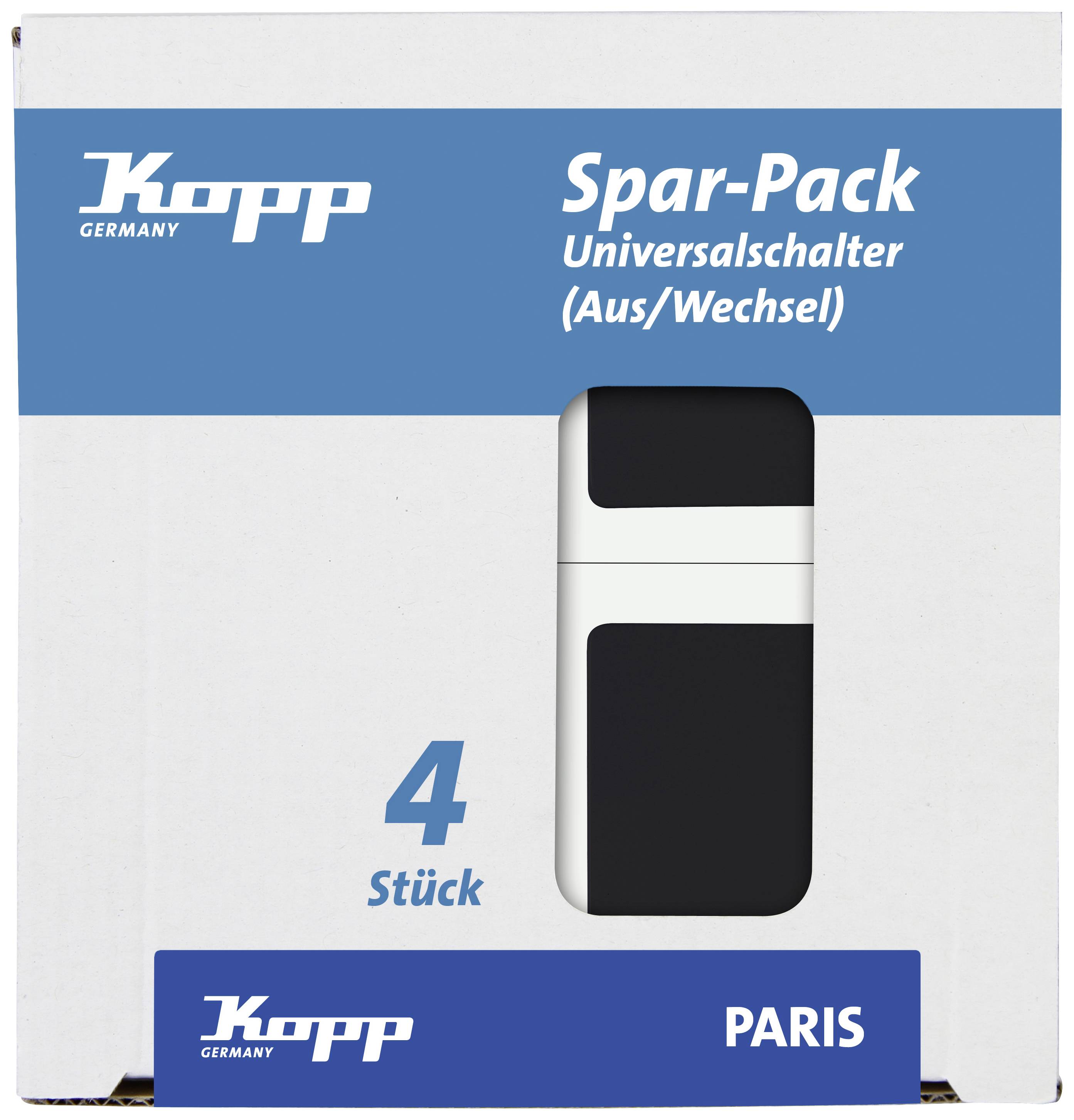 Kopp Einsatz Schaltaktor Paris Schwarz (matt) 652650015 4 St.