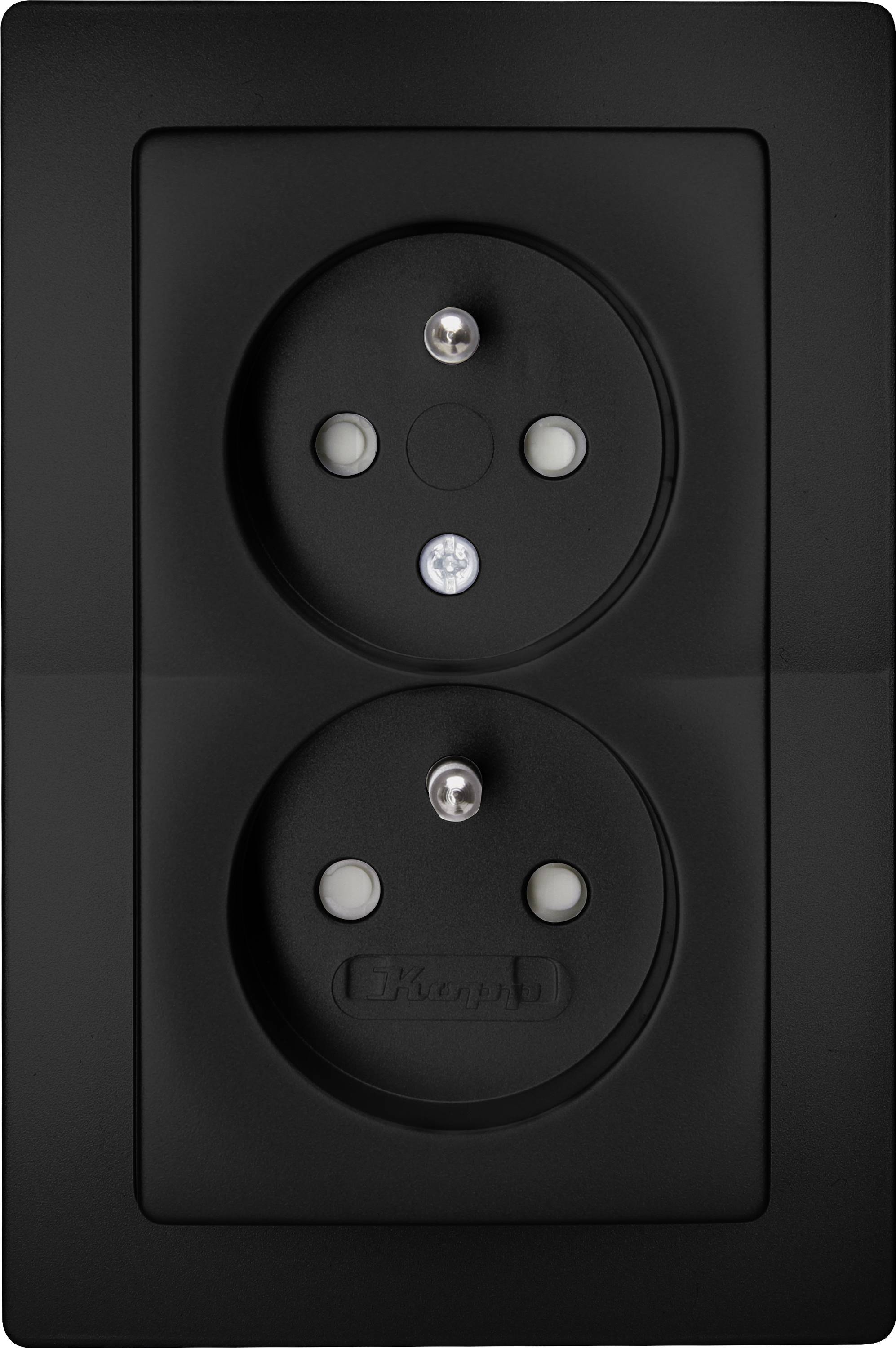 Kopp Einsatz Steckdose Paris Schwarz (matt) 944650088 1St.