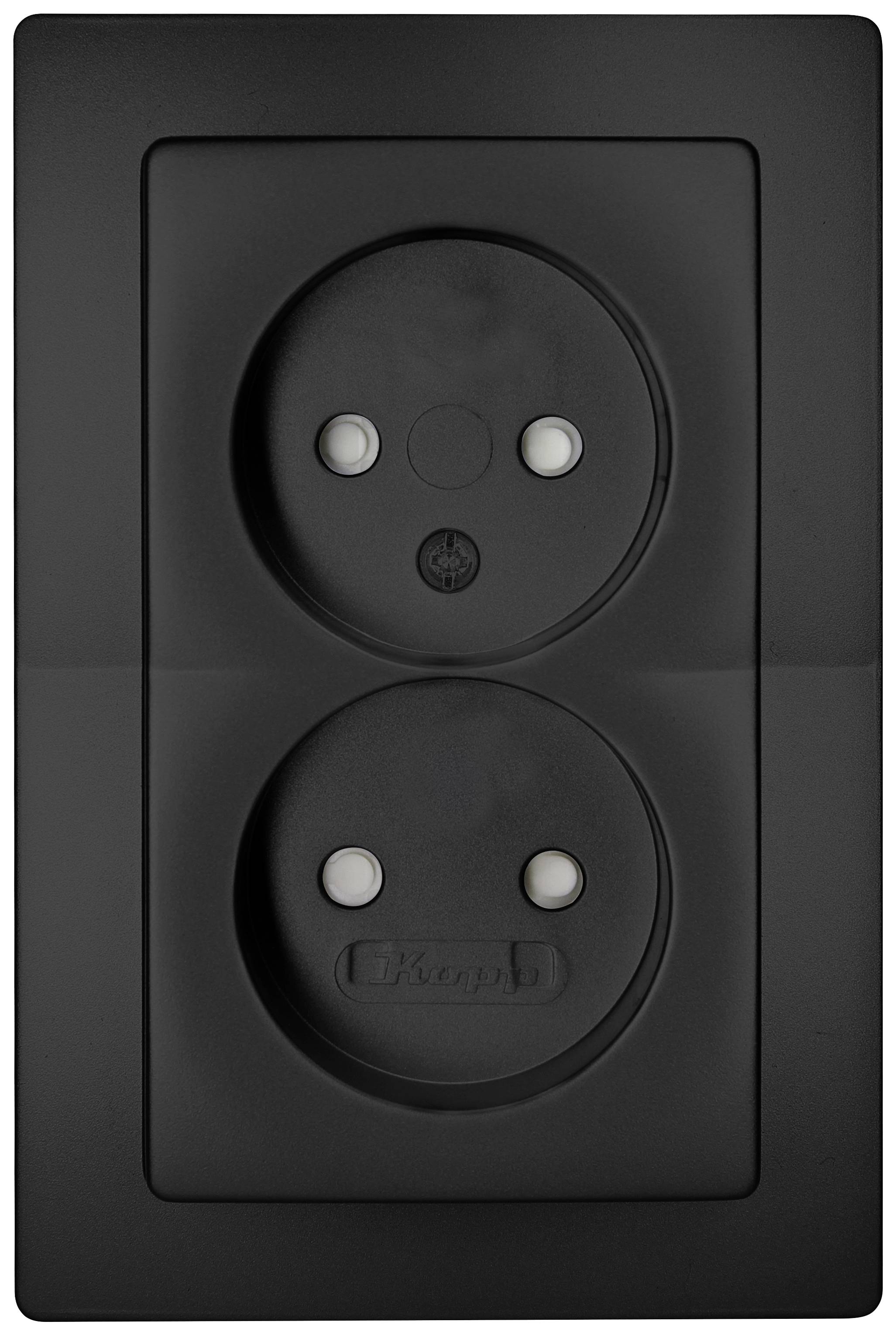 Kopp Einsatz Steckdose Paris Schwarz (matt) 944750081 1 St.