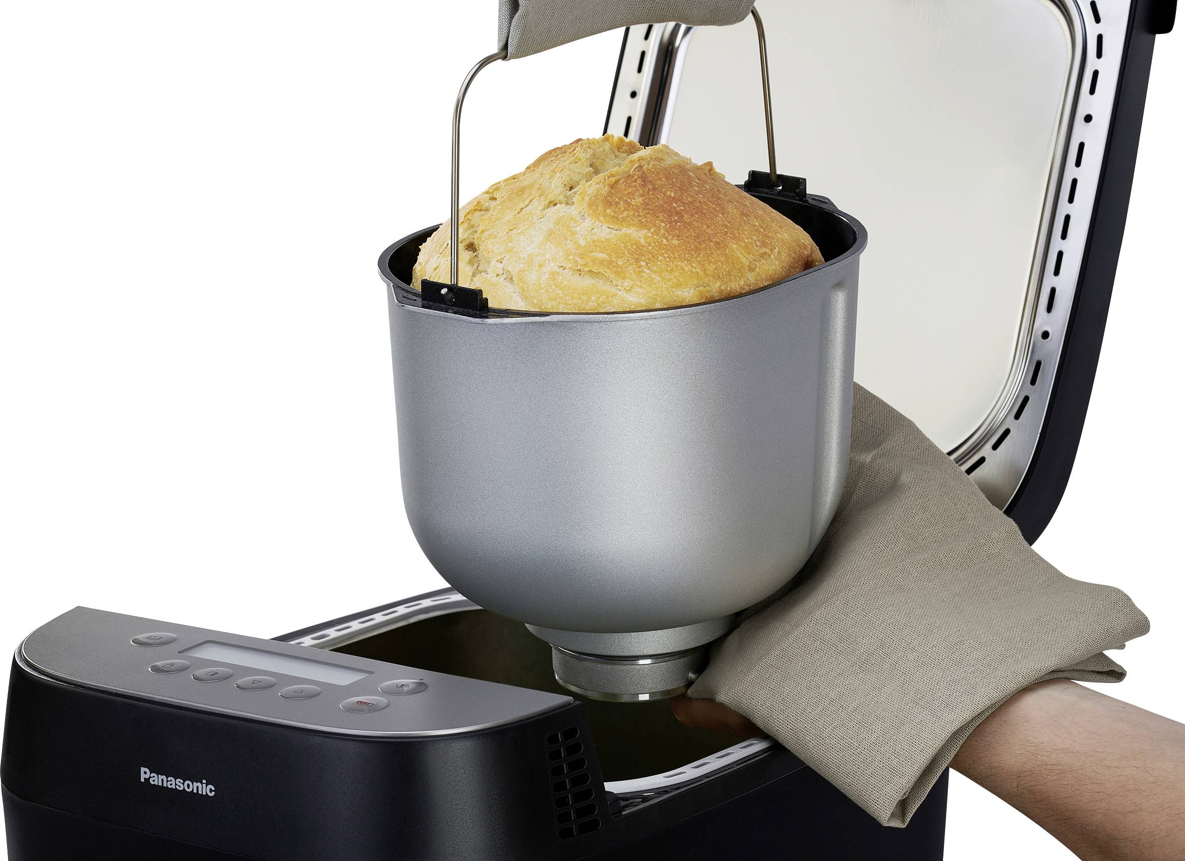 Panasonic Croustina Brotbackautomat mit Messbecher, Antihaftbeschichtung 500g Schwarz
