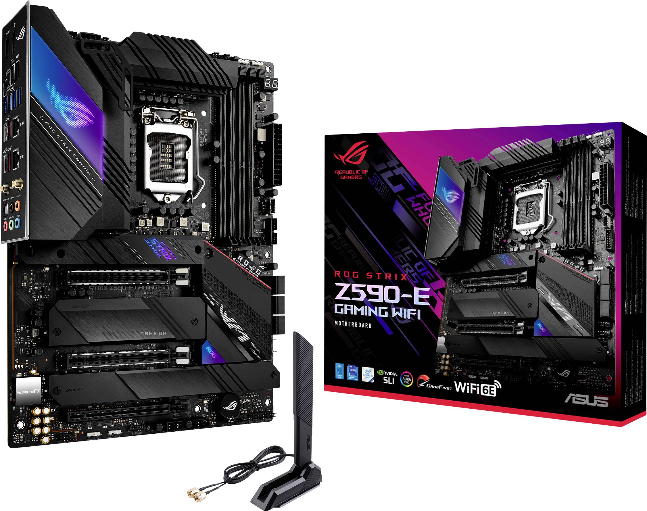 Asus ROG STRIX Z590-E GAMING WIFI Mainboard Sockel (PC) Intel® 1200 Formfaktor (Details) ATX Mainbo