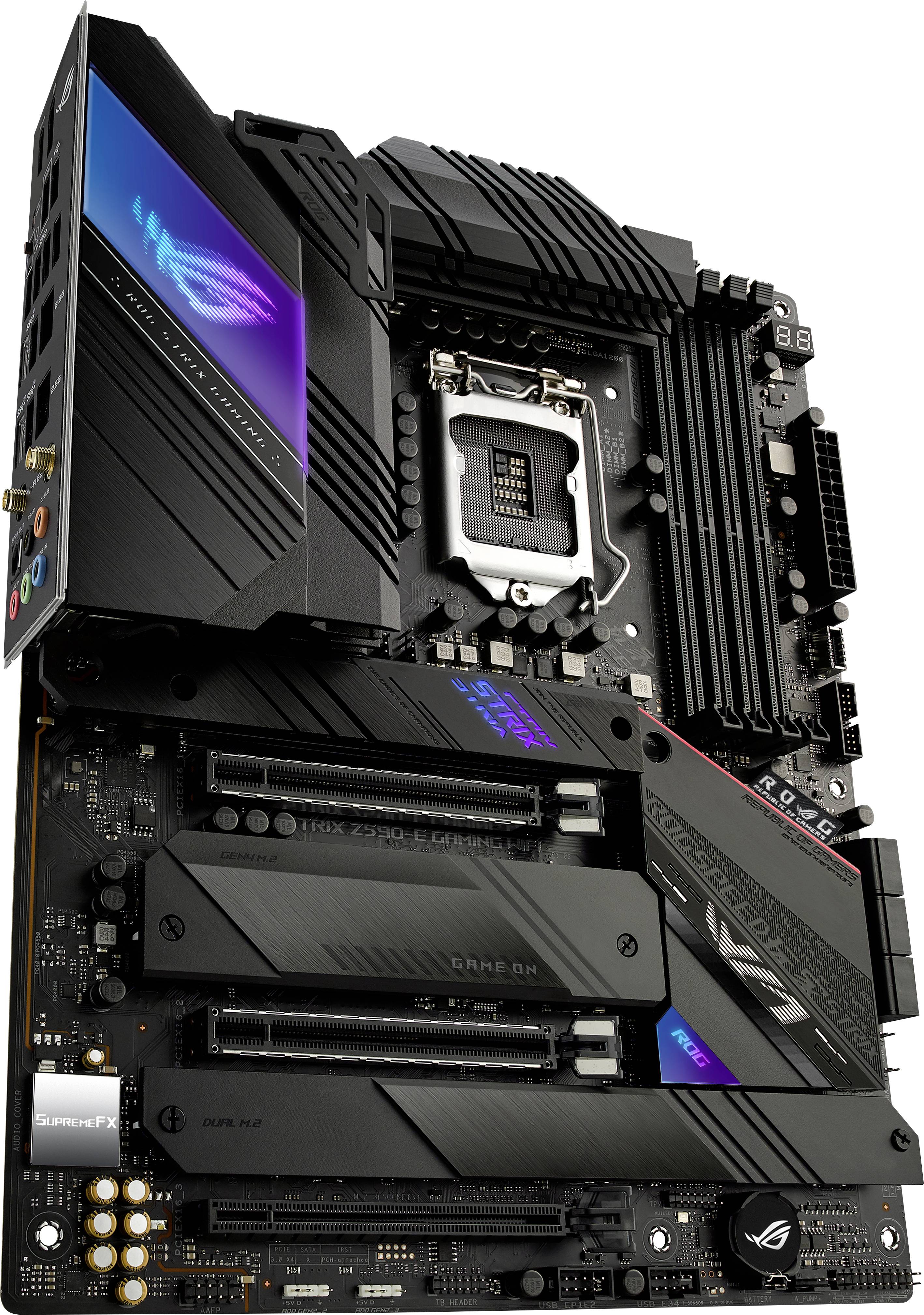 Asus ROG STRIX Z590-E GAMING WIFI Mainboard Sockel (PC) Intel® LGA 1200 Formfaktor (Details) ATX Mainboard-Chipsatz Intel® Z590