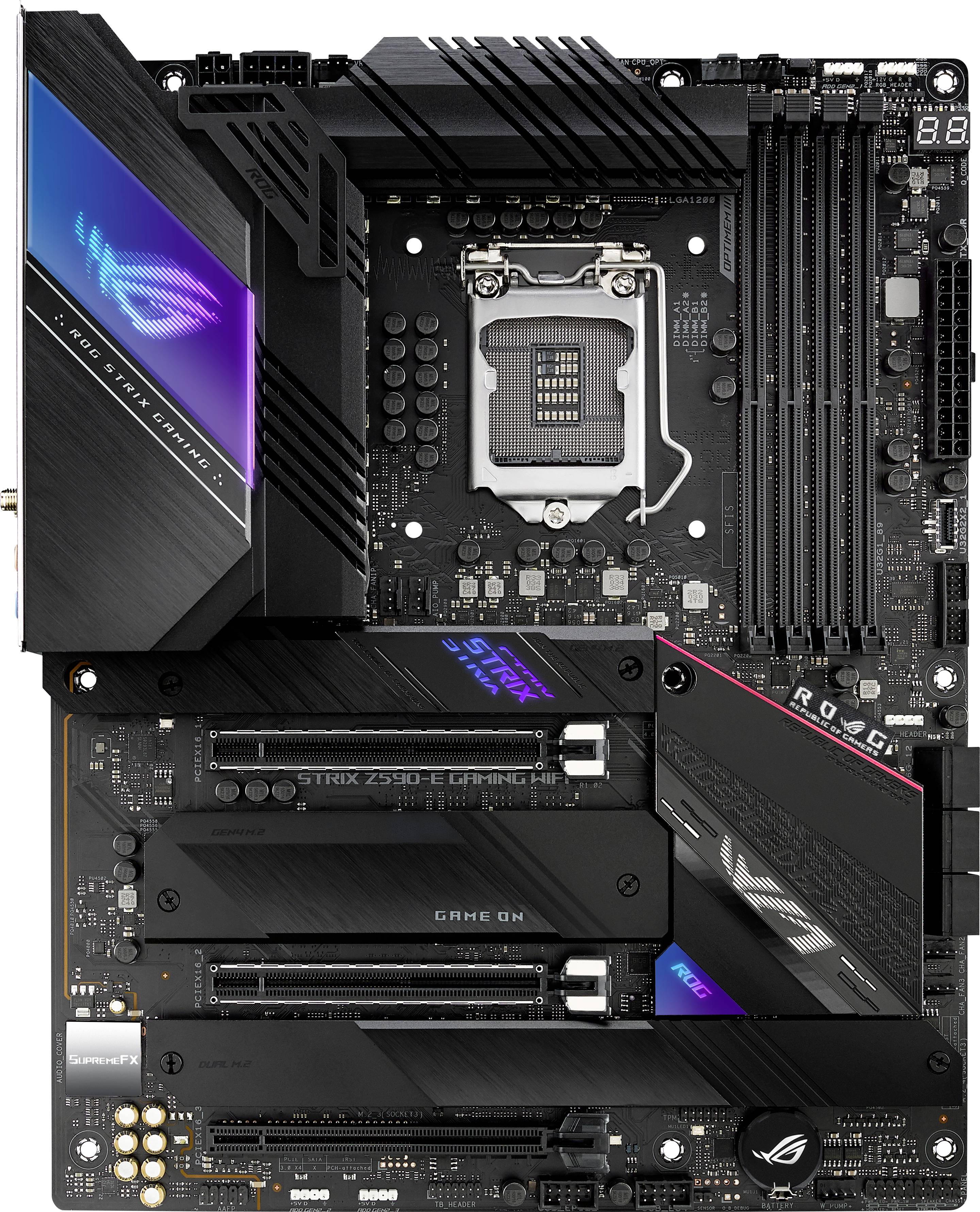 Asus ROG STRIX Z590-E GAMING WIFI Mainboard Sockel (PC) Intel® LGA 1200 Formfaktor (Details) ATX Mainboard-Chipsatz Intel® Z590