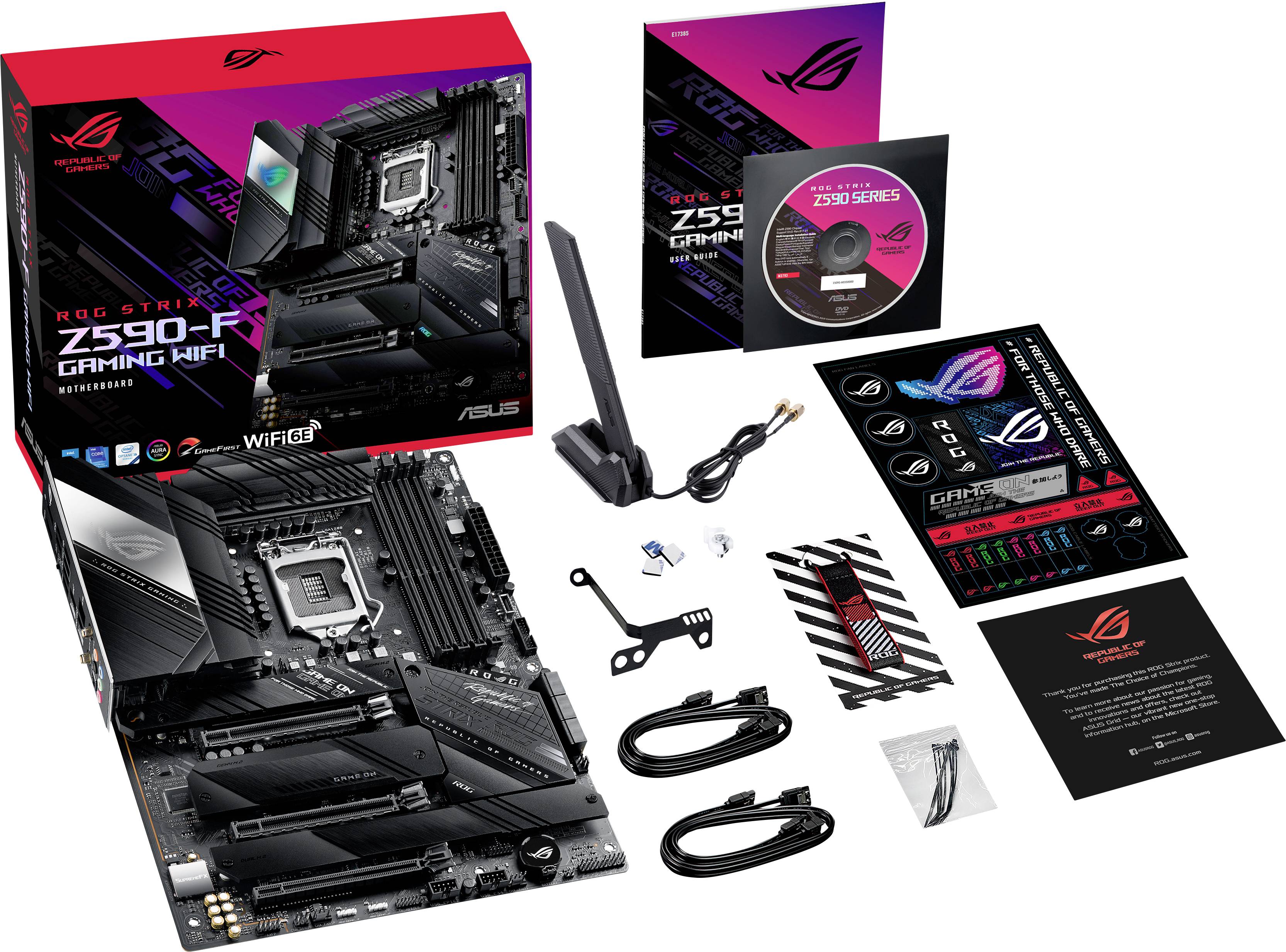 Asus ROG STRIX Z590-F GAMING WIFI Mainboard Sockel (PC) Intel® 1200 Formfaktor (Details) ATX Mainbo