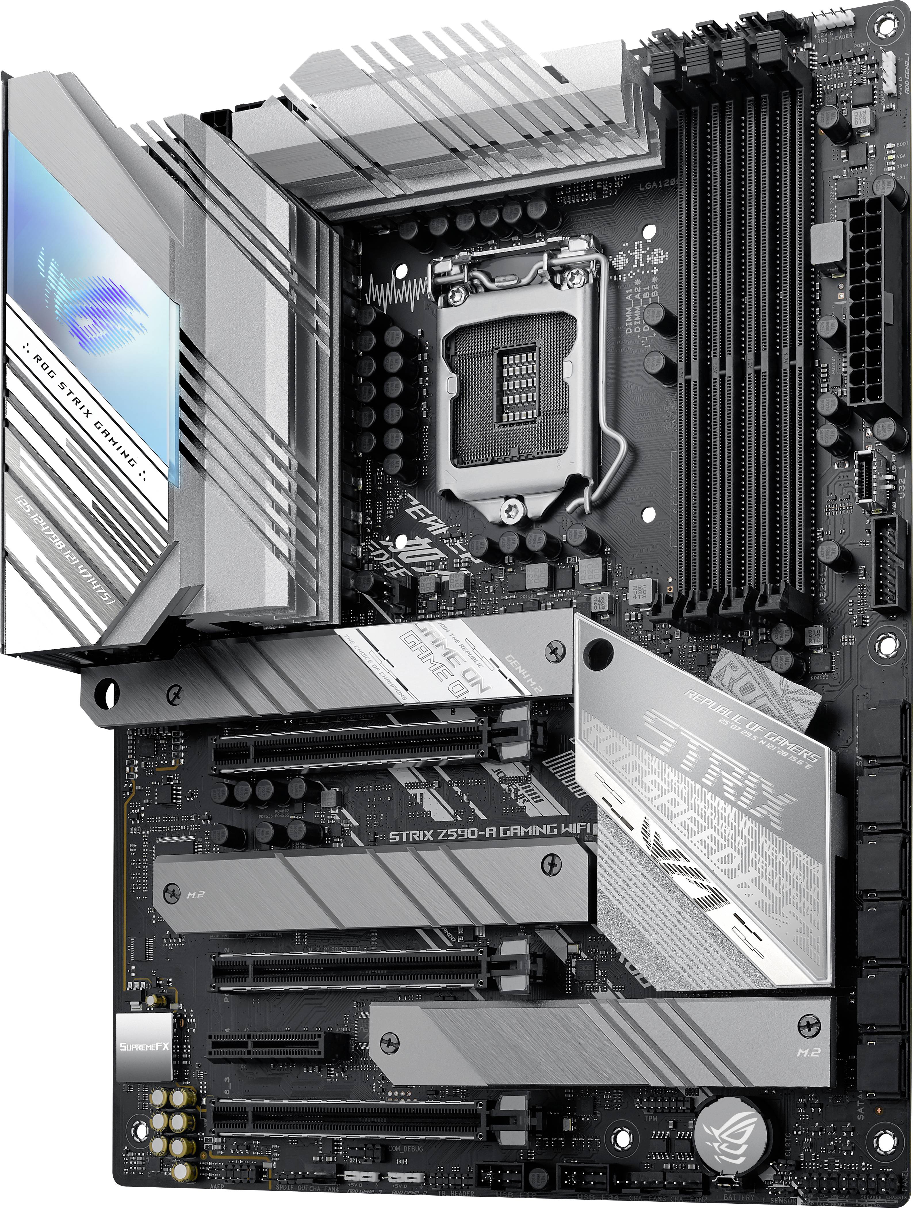 Asus ROG STRIX Z590-A GAMING WIFI Mainboard Sockel (PC) Intel® LGA 1200 Formfaktor (Details) ATX Mainboard-Chipsatz Intel® Z590