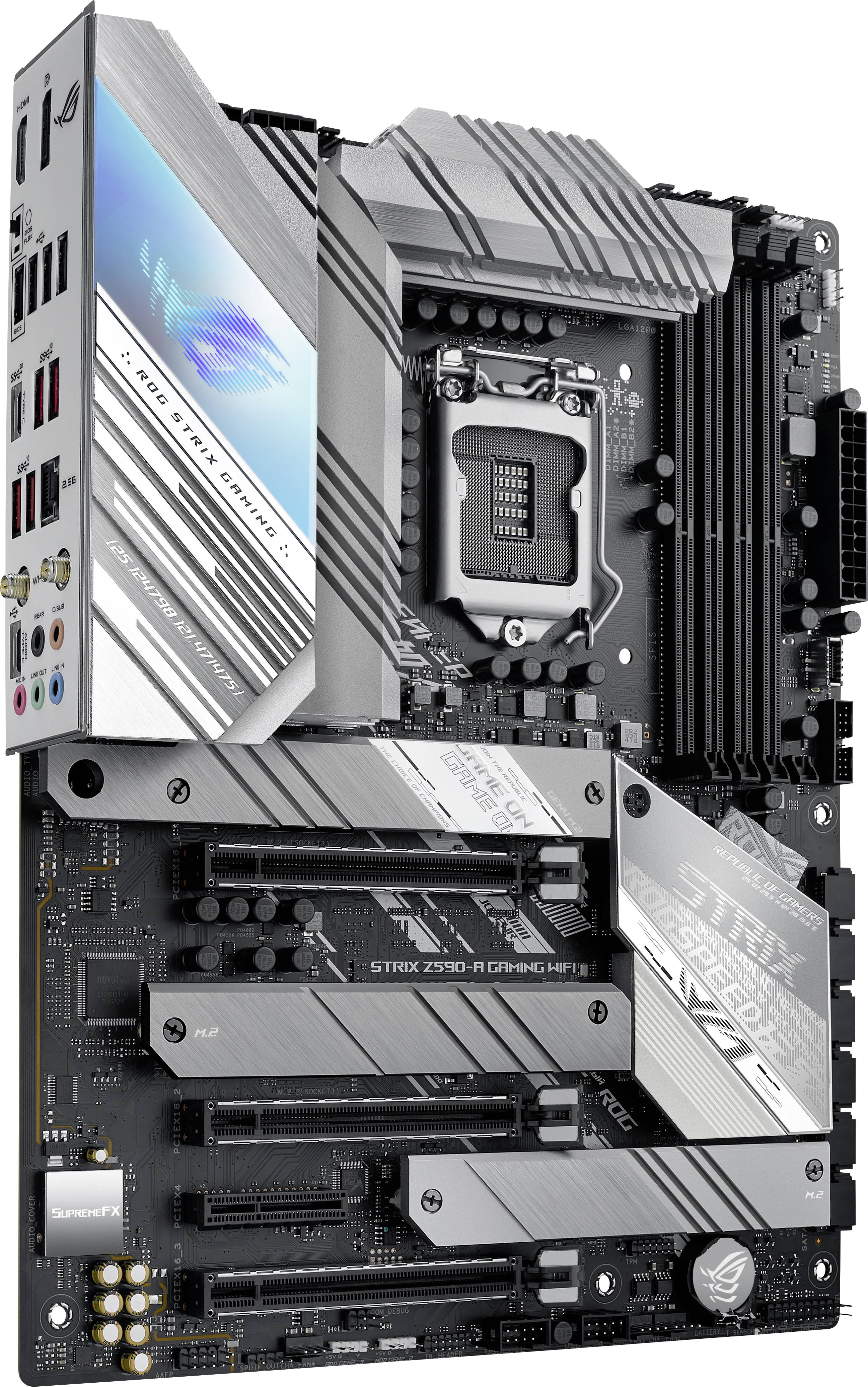 Asus ROG STRIX Z590-A GAMING WIFI Mainboard Sockel (PC) Intel® LGA 1200 Formfaktor (Details) ATX Mainboard-Chipsatz Intel® Z590