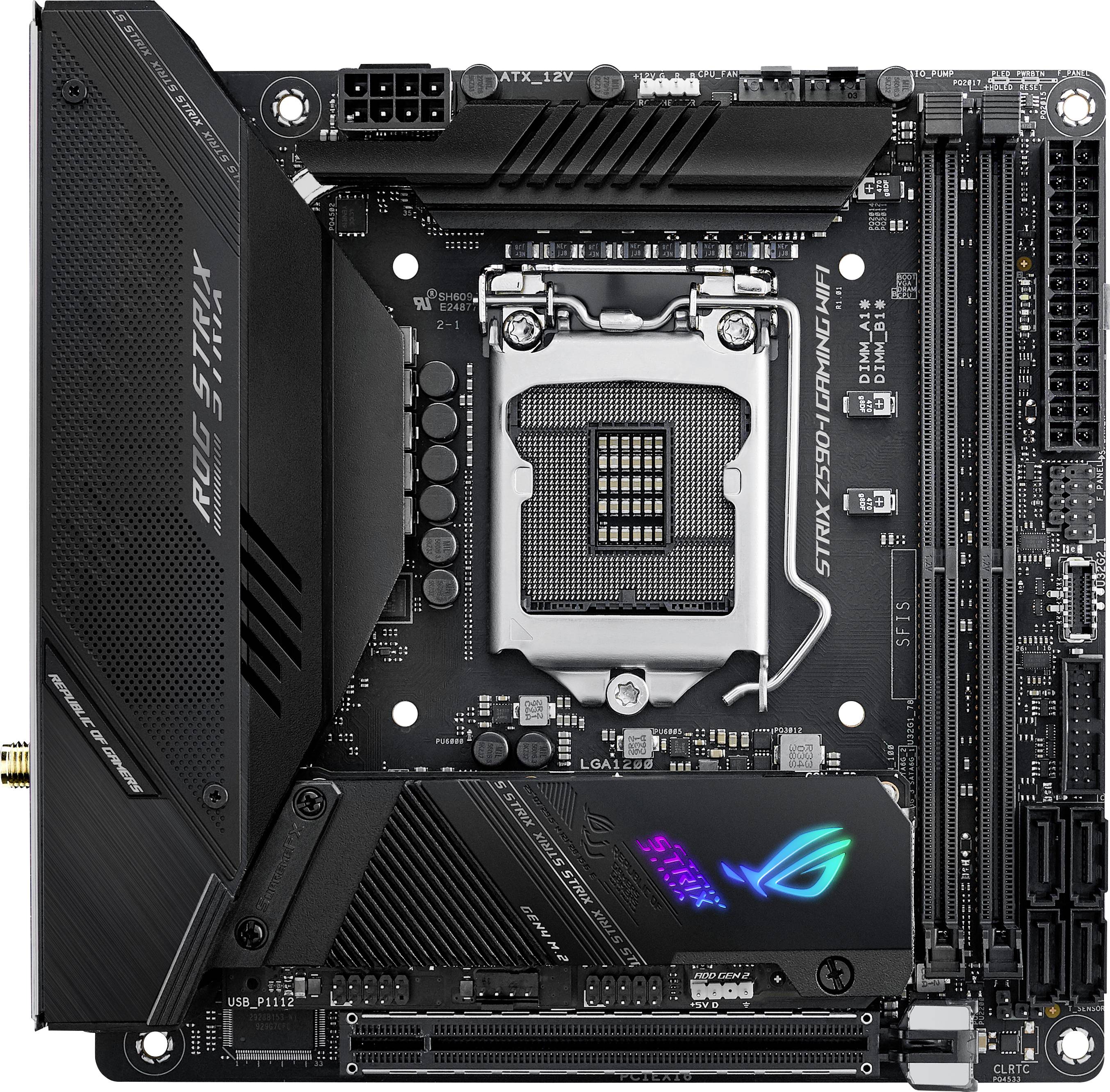 Asus ROG STRIX Z590-I GAMING WIFI Mainboard Sockel (PC) Intel® 1200 Formfaktor (Details) Mini-ITX M