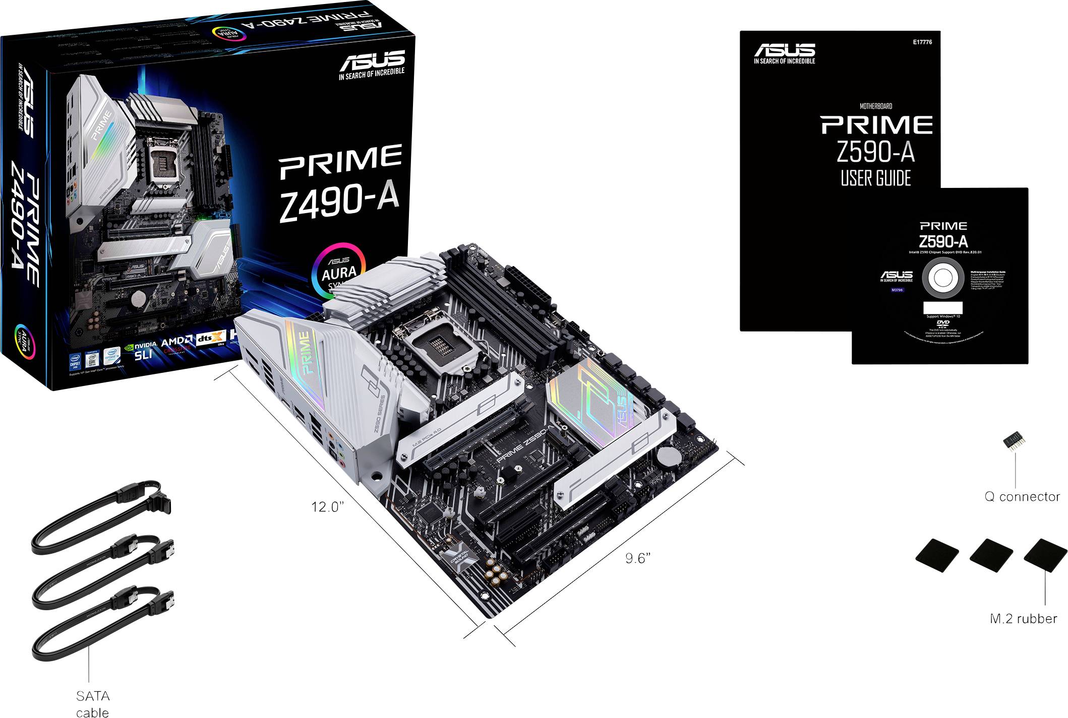 Asus PRIME Z590-A Mainboard Sockel (PC) Intel® LGA 1200 Formfaktor (Details) ATX Mainboard-Chipsatz Intel® Z590