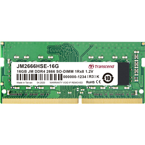 Transcend JetRAM Laptop-Arbeitsspeicher Modul DDR4 16 GB 1 x 16 GB Non-ECC 2666 MHz 260pin SO-DIMM