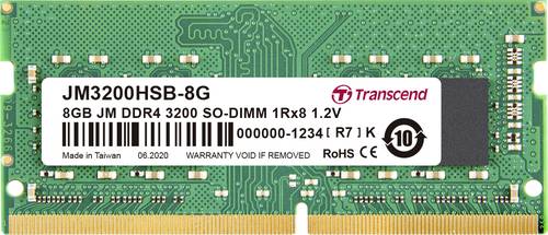 Transcend JetRAM Laptop Arbeitsspeicher Modul DDR4 8GB 1 x 8GB 3200MHz 260pin SO DIMM JM3200HSB 8G  - Onlineshop Voelkner