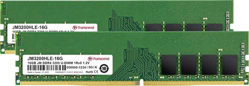 Transcend JetRAM PC Arbeitsspeicher Kit DDR4 32GB 2 x 16GB 3200MHz 288pin DIMM JM3200HLE 32GK  - Onlineshop Voelkner