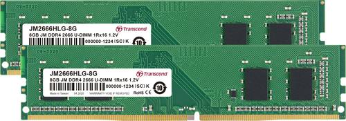 Transcend JetRAM PC Arbeitsspeicher Kit DDR4 16GB 2 x 8GB 2666MHz 288pin DIMM JM2666HLG 16GK  - Onlineshop Voelkner