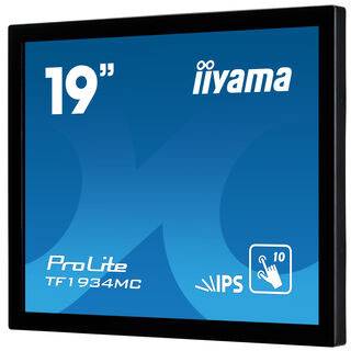 Ein 19-Zoll-iiyama-Monitor, Modell ProLite TF1934MC, mit 10-Punkt-Touchscreen und IPS-Technologie.