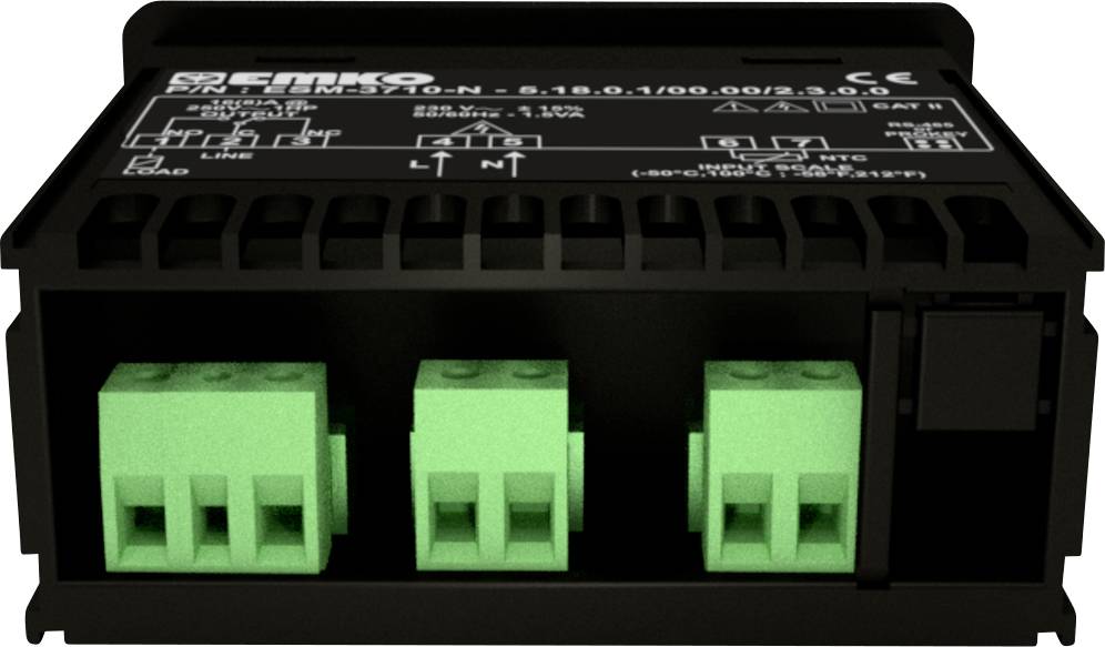 Emko ESM-3710-N.2.05.0.1/00.00/2.0.0.0 2-Punkt-Regler Temperaturregler J 0 bis 800°C Relais 16A (L x B x H) 65 x 76 x 35mm