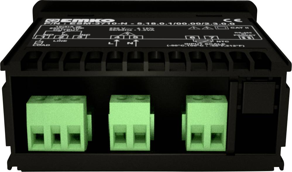 Emko ESM-3710-N.5.14.0.1/00.00/2.0.0.0 2-Punkt-Regler Temperaturregler Pt1000 -50 bis 400°C Relais 16A (L x B x H) 65 x 76 x 35mm