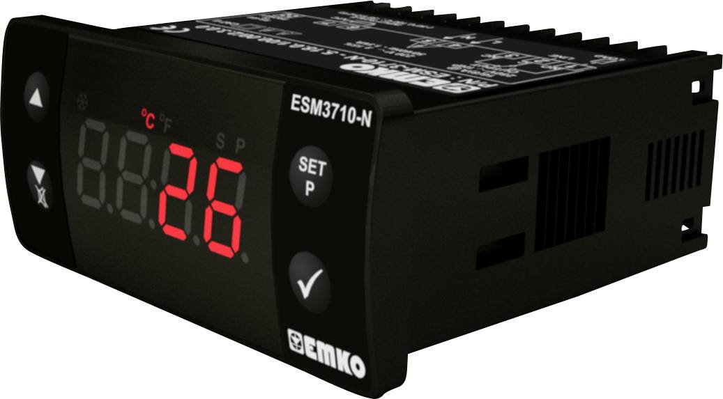 Emko ESM-3710-N.5.10.0.1/00.00/2.0.0.0 2-Punkt-Regler Temperaturregler K 0 bis 999°C Relais 16A (L x B x H) 65 x 76 x 35mm
