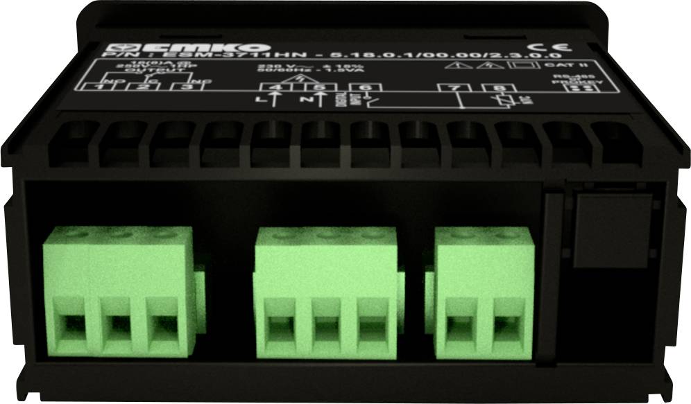 Emko ESM-3711-HN.5.14.0.1/00.00/1.0.0.0 2-Punkt-Regler Temperaturregler Pt1000 -50 bis 400°C Relais 16A (L x B x H) 65 x 76 x 35mm