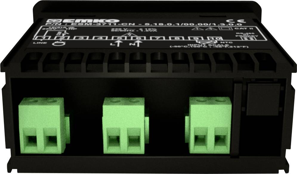 Emko ESM-3711-CN.8.18.0.1/00.00/1.0.0.0 2-Punkt-Regler Temperaturregler NTC -50 bis 100°C Relais 16A (L x B x H) 65 x 76 x 35mm
