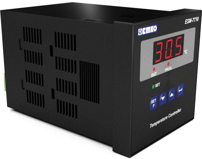 Emko ESM-7710.2.03.0.1/01.00/2.0.0.0 2-Punkt-Regler Temperaturregler Pt100 -50 bis 400°C Relais 7A (L x B x H) 95 x 72 x 72mm