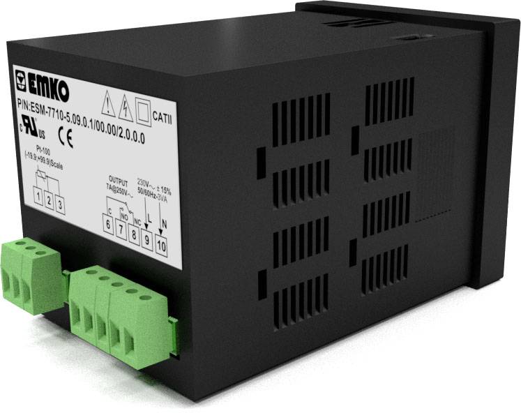 Emko ESM-7710.5.05.0.1/01.00/2.0.0.0 2-Punkt-Regler Temperaturregler J 0 bis 800°C Relais 7A (L x B x H) 95 x 72 x 72mm
