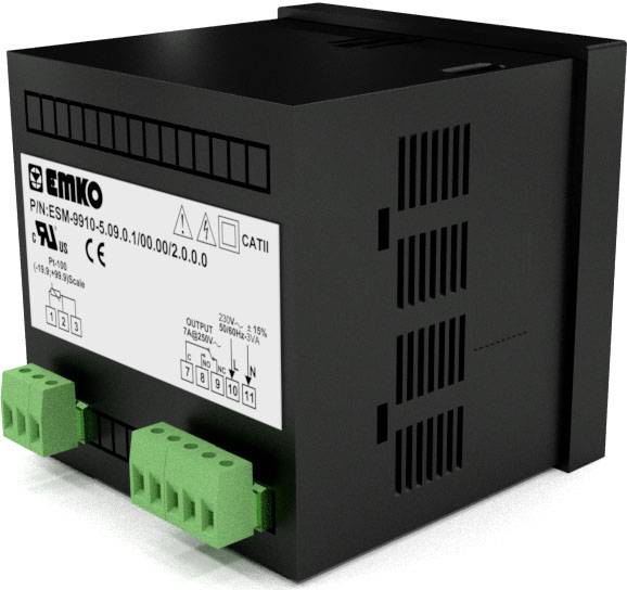 Emko ESM-9910.2.03.0.1/01.00/2.0.0.0 2-Punkt-Regler Temperaturregler Pt100 -50 bis 400°C Relais 7A (L x B x H) 96 x 96 x 96mm