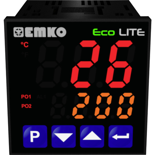 Emko ecoLITE.4.6.1R.0.0 Temperaturregler Pt100, J, K, R, S, T, L -199 bis +999°C Relais 5A (L x B x H) 90 x 48 x 48mm